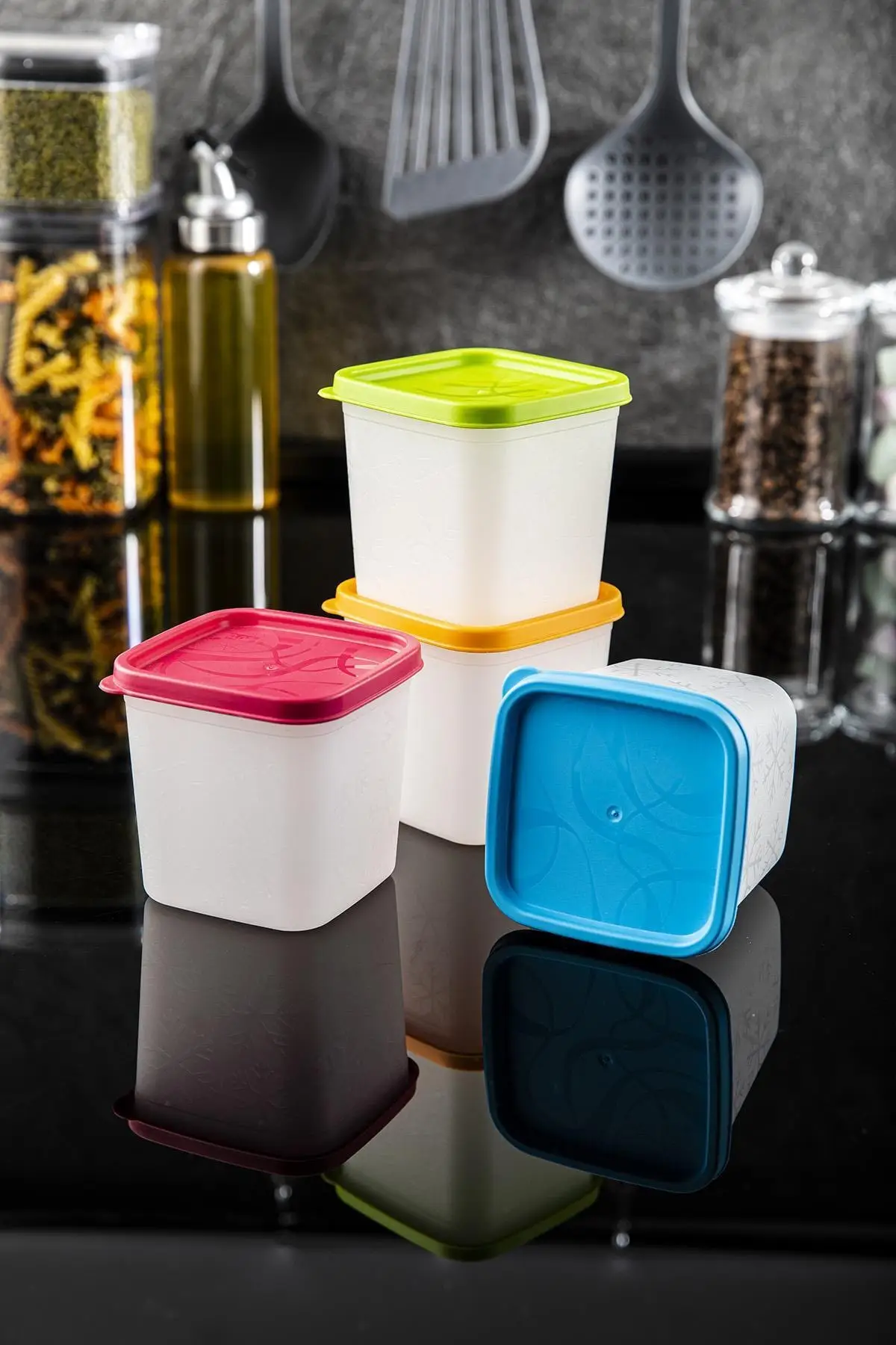 Alaska Refrigerator And Nofrost Storage Container 4 Pcs X 380 Ml -20° Bone Broth Container Quality Stylish Design