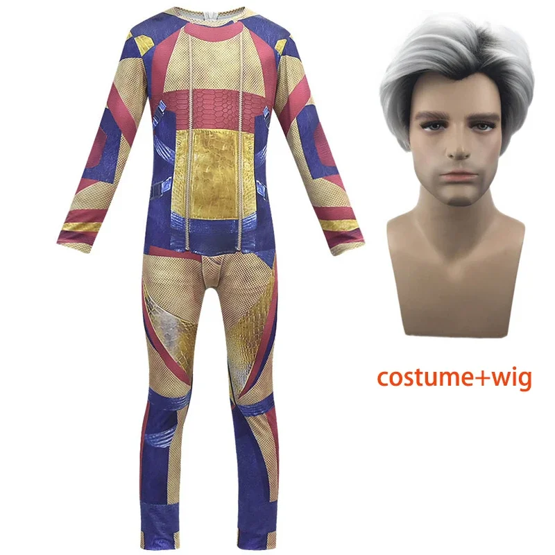 Kostiumy na Halloween dla mężczyzn Dorosłe dzieci Cosplay Descendants 3 Jay Carlos Kostiumy Zentai Zabawna impreza Halloween 3D Chłopcy Kombinezony J