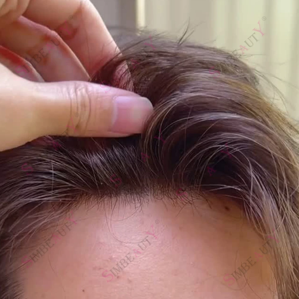 

Натуральные капиллярные протезы 0,06-0,08 мм, супертонкие необнаружимые волосы, основание из микрокожи Vloop, прочный коричневый мужской парик