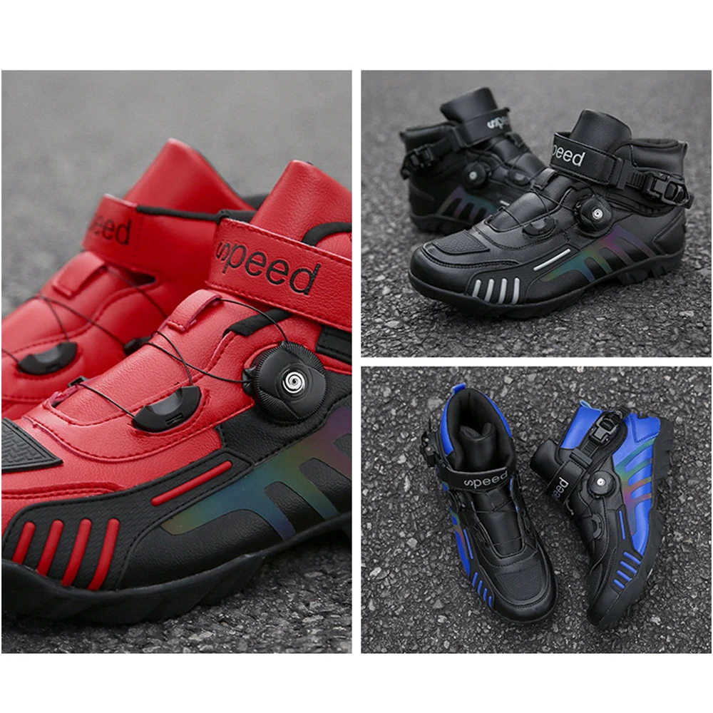 Motorcycle Shoes Anti-fall Off-road Boots Breathable Motorcycle Boots Shift Anti-skid Pads Motorcycle Protection Rubber Sole