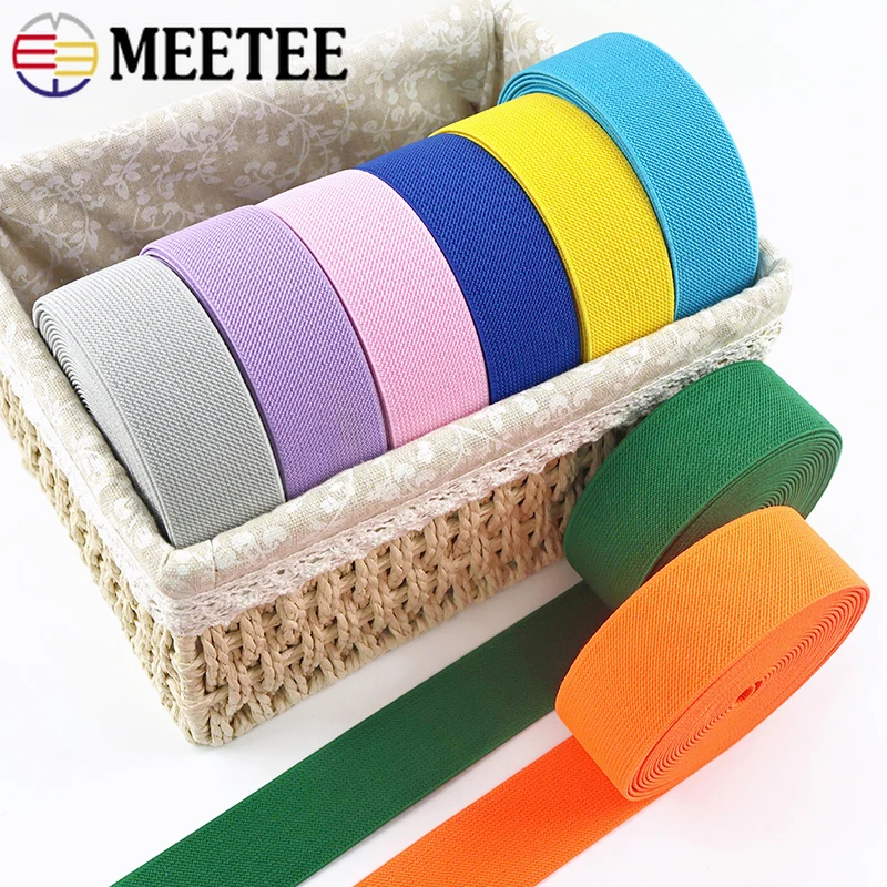 

10/20M 20-50mm Nylon Elastic Band Belt Sling Garment Rubber Bands Jeans Pants Waistband Stretch Tape Crafts Sewing Accessories
