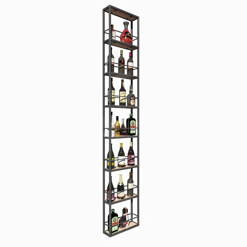 Unique Inverted Bar Cabinet Hanging Bottle Cocktail Metal Wine Cabinets Buffet Wall Mounted Mueble Para Vino Kitchen Furniture