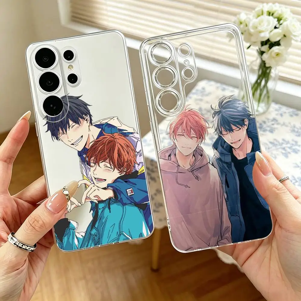 G-Given BL Anime Ritsuka Mafuyu Sato Phone Case For Samsung S25,S24,S21,S22,S23,S30,Ultra,S20,Plus,Fe,Note,10,9,5G Transparent