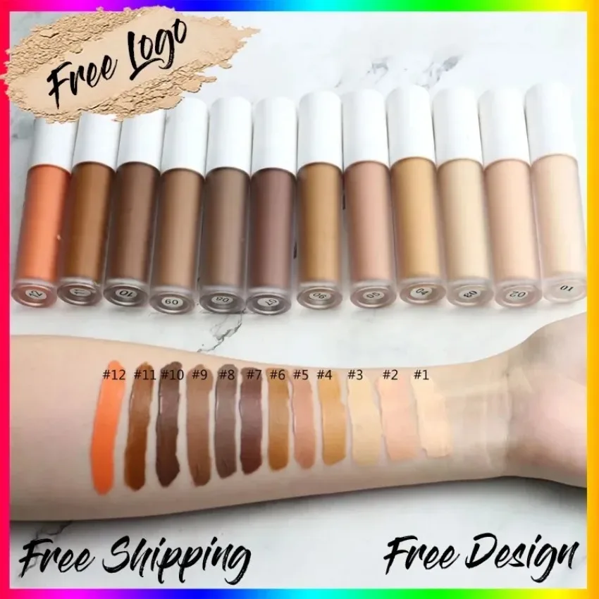 

Private Label 12colors Brighten Liquid Concealer Waterproof Oil-Control Cover Acne Dark Circles Brightening Face Contour Makeup