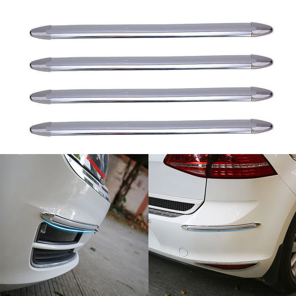Chrome Bumper Corner Guard Set 4PCS for Cars to Offer Reliable Coverage at Front and Rear Bumper Corner Interfaces