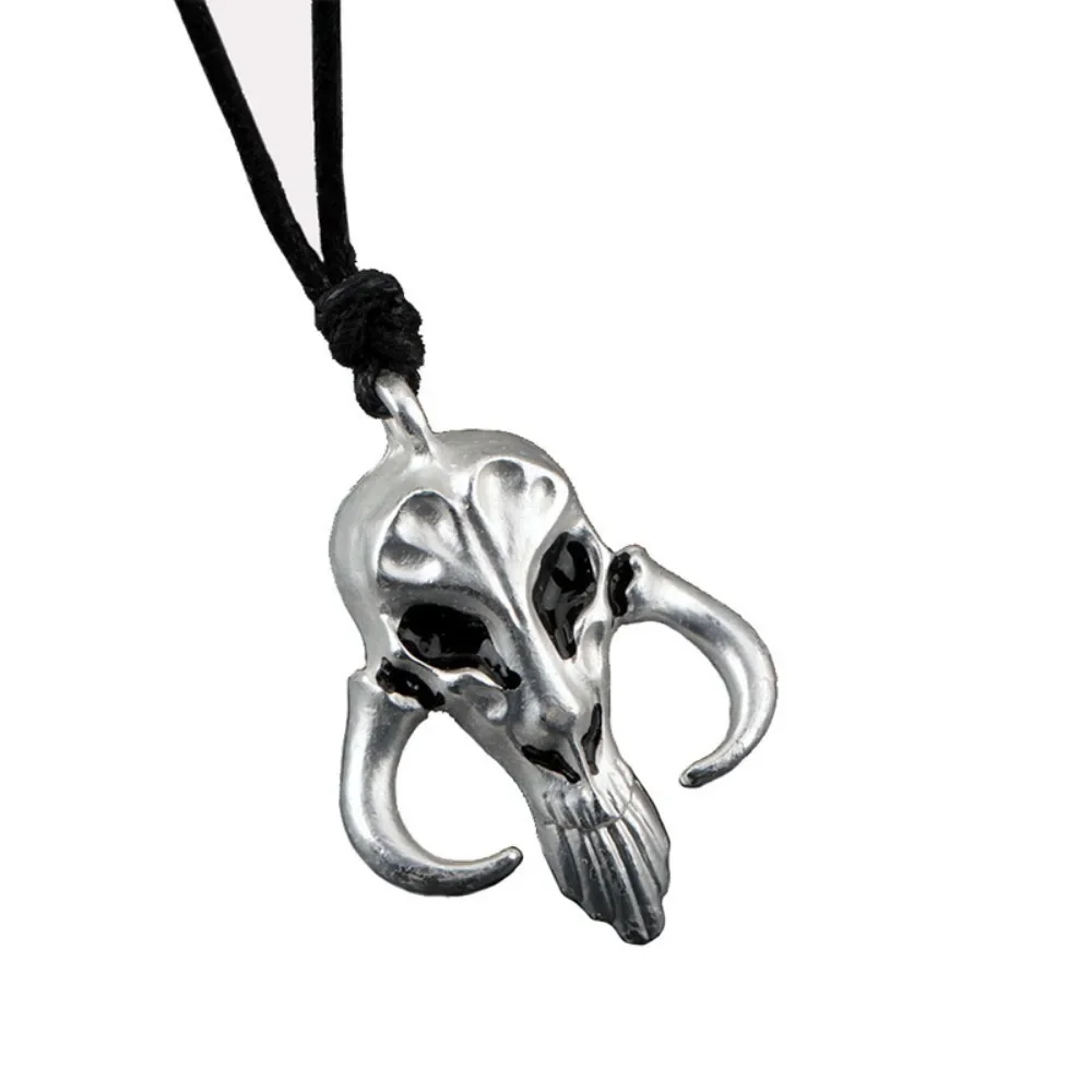 Vintage Fashion Trend Hip Hop Sheepshead Skull Alloy Pendant Necklace Punk Rock Men's Street Party Niche Banquet Jewellery Gifts
