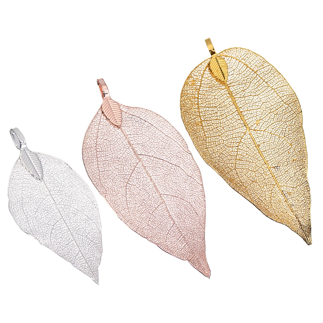 2pcs 3/4/6cm Leaf Vein Pendant Leaves Colorful Charms Jewelry Making DIY Necklace Choker Earring Hairpin decoration Accessory