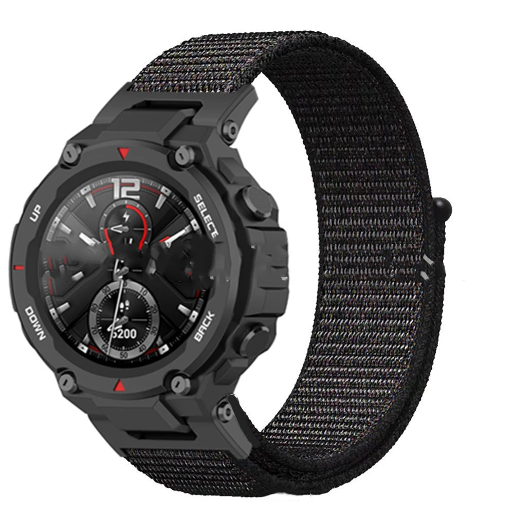 For Huami Amazfit T-Rex Smart Watch Strap Ladies Men's Bracelet For Xiaomi Amazfit T-Rex 2 3 Pro Wristband Correa's Nylon Loop