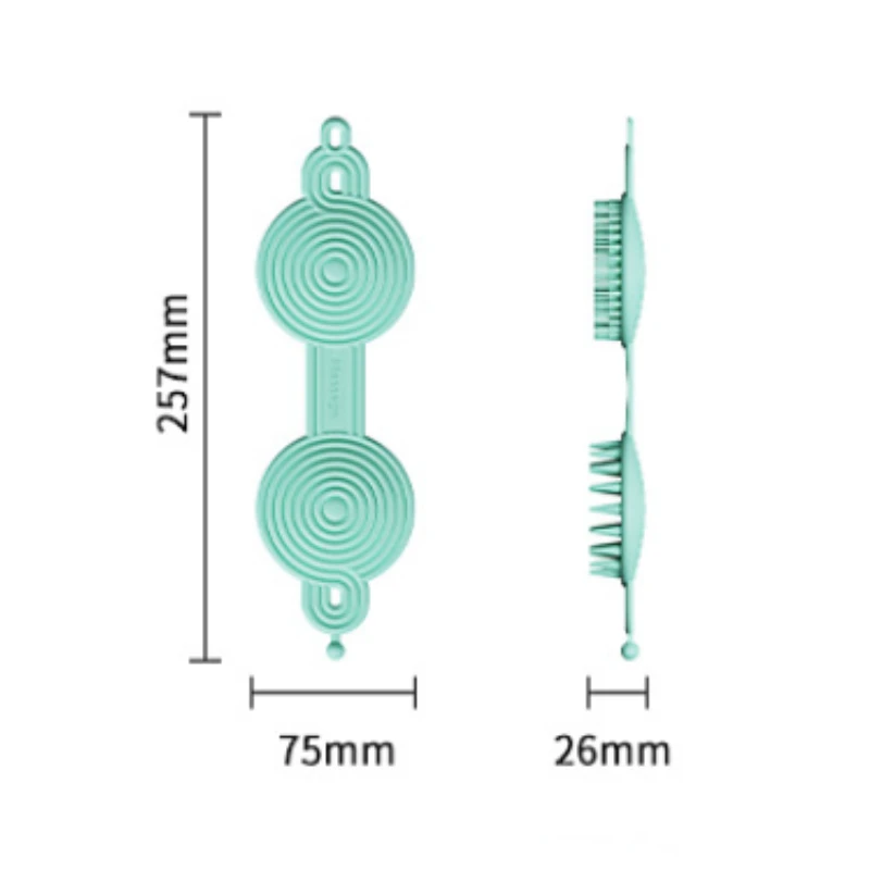 1 шт., двусторонняя щетка для массажа шампуня, 4 цвета
