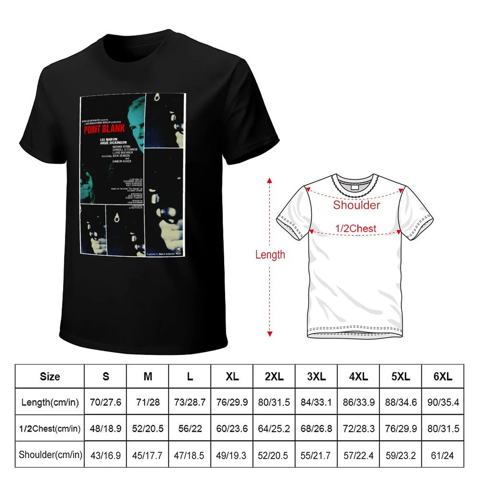 Point Blank (1967) - Movie poster design T-Shirt t shirts for man slim fit T-Shirt