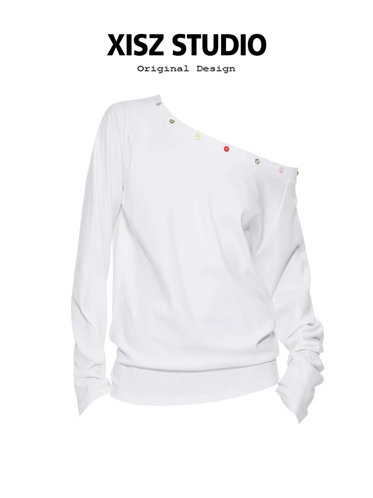 

Женская белая футболка с вырезом в стиле Харадзюку, корейская футболка Y2k, одежда 2000-х годов, эстетичная мода, винтажные футболки с длинными рукавами, осень