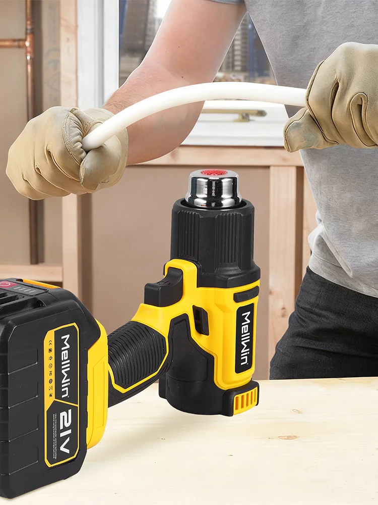 MELLWIN 540 ° C Draadloze Elektrische Heteluchtpistool 25 Versnellingen Handheld Heteluchtblazer Pistool Thuis Lassen Voor Makita 18 V Batterij pin - afbeelding 2