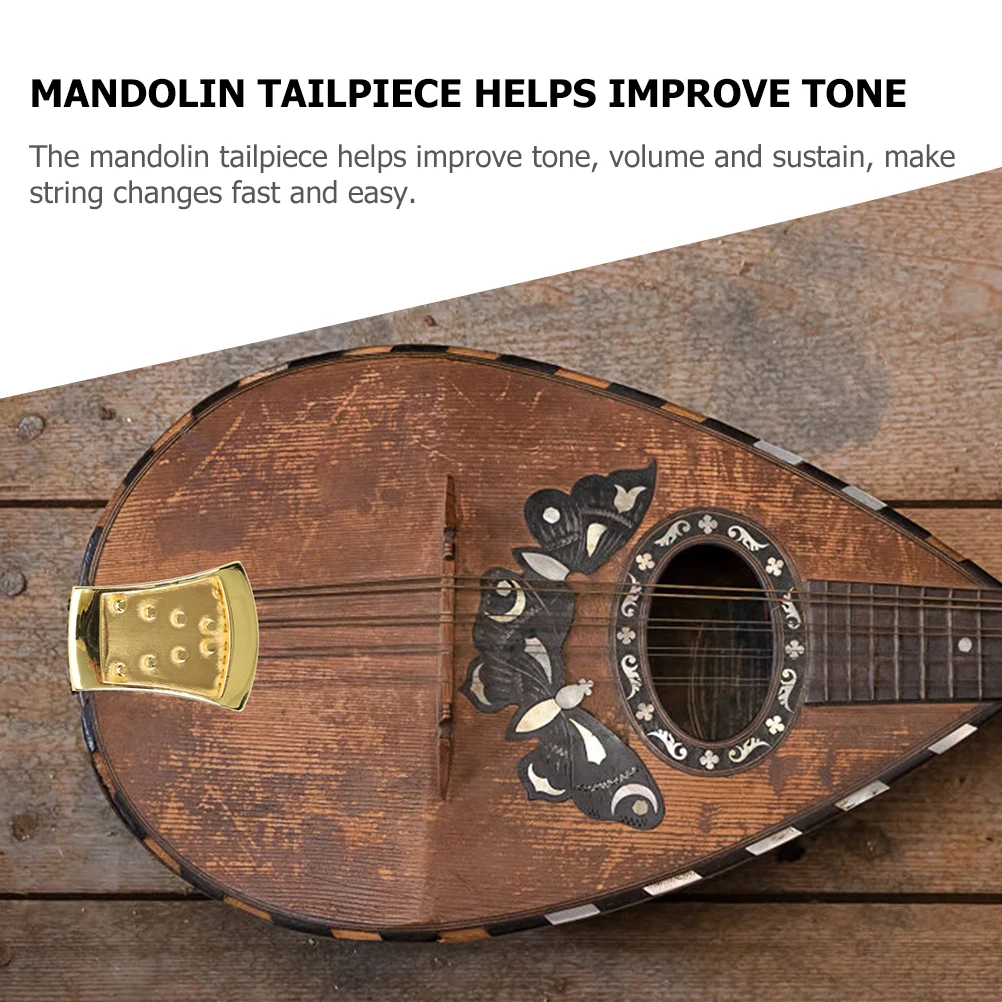 

1 set 1 Set Metal Triangle Mandolin Tailpiece 8 String Arched Top Zinc Alloy Professional Parts For Tone Volume Sustain Durable