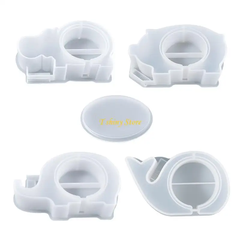 N58F Resin Animal Piggy Silicone Mold Whale Hippo Elephant Piggy Mold