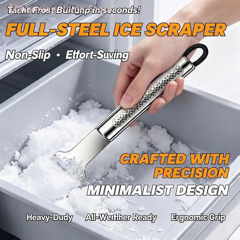 【M】Stainless Steel Ice Scraper Fast Defrosting Scratch Proof For Car Windshield Home Refrigerator Ice Removal