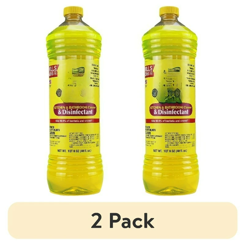 (2 pack) Kitchen & Bath Household Cleaner, Lemon, 40 oz
