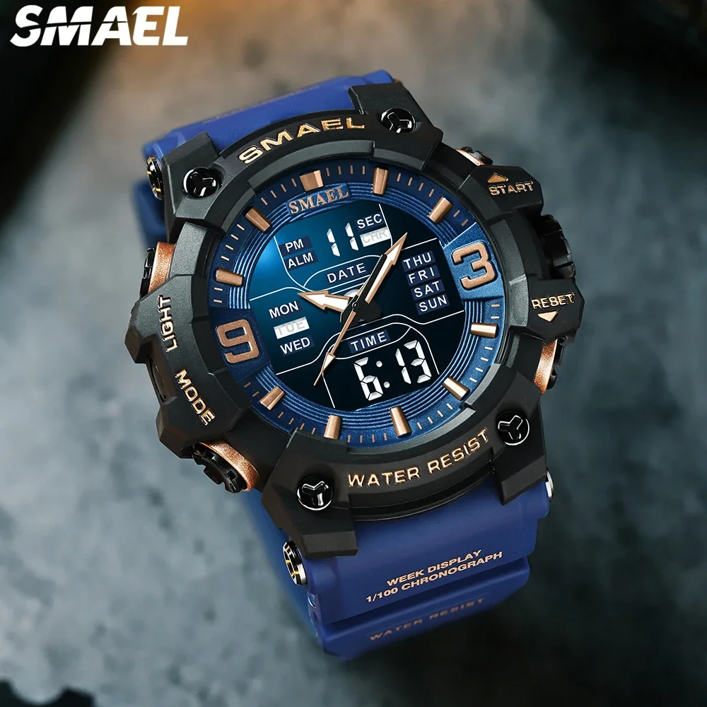 SMAEL  Waterproof Electronic Watch Student Watch 8049 Men's Watch Multi functional Sports