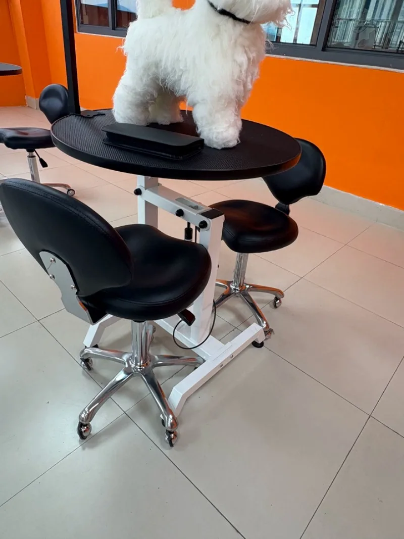 For Pet Grooming Stool Ergonomic Chair Rotating Saddle Chair Lifting Chair Cosmetologist Waist Support