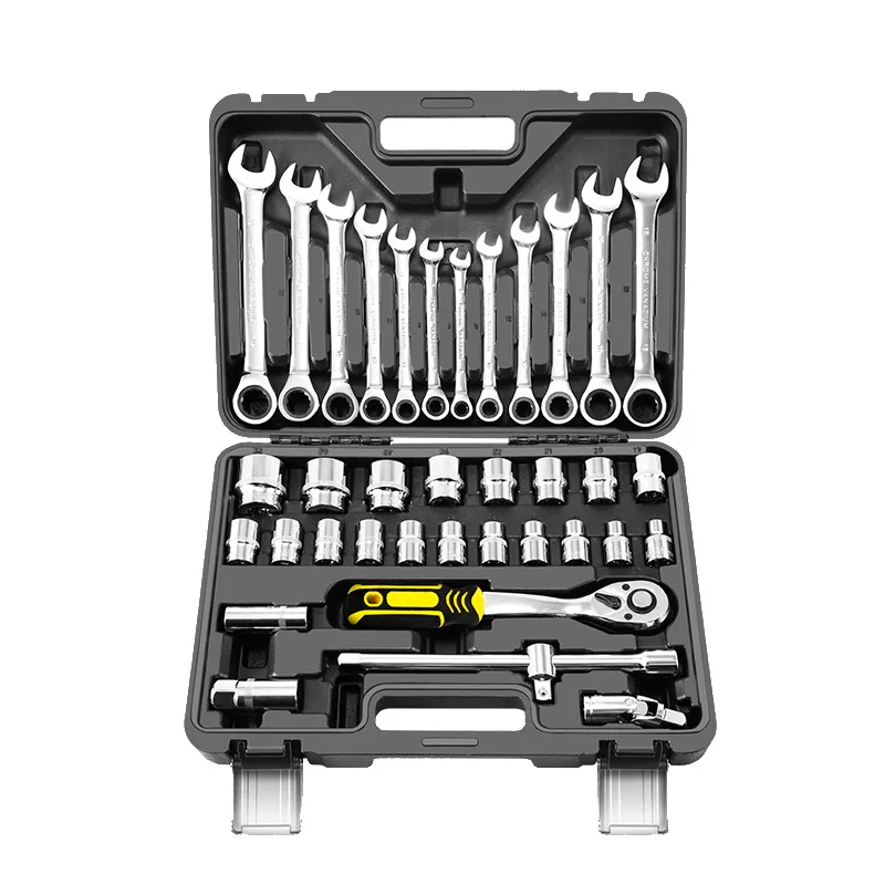 37-Piece Auto Repair Sleeve Tool Repair Multifunctional Ratchet Wrench Set