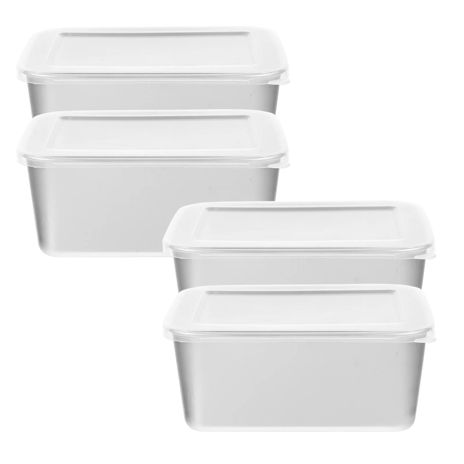 

4Pcs Food Preservation Boxes Compact Sealing Vegetable Storage Containers for Refrigerator Kitchen Freezer
