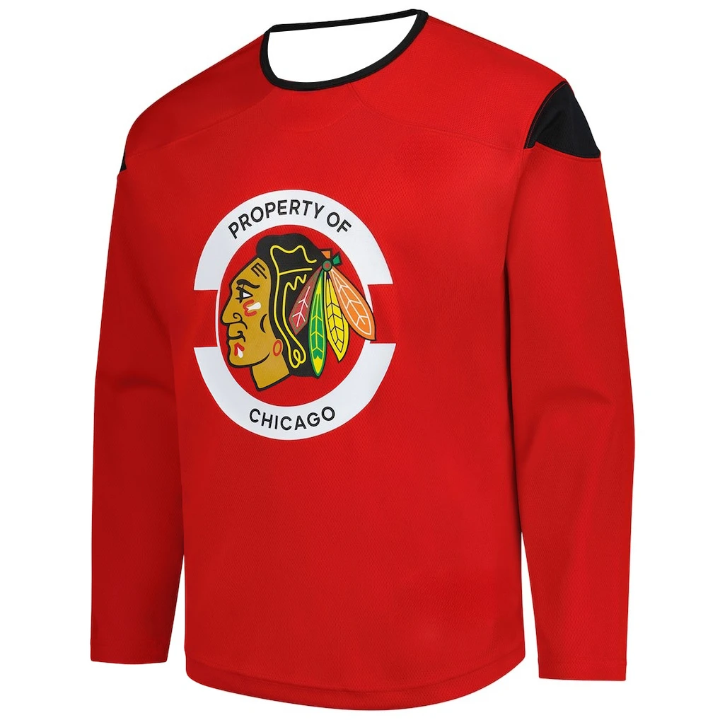Hockey Practice Jersey - Red with Black/White Accents Athletic Jersey 3d HD Prints