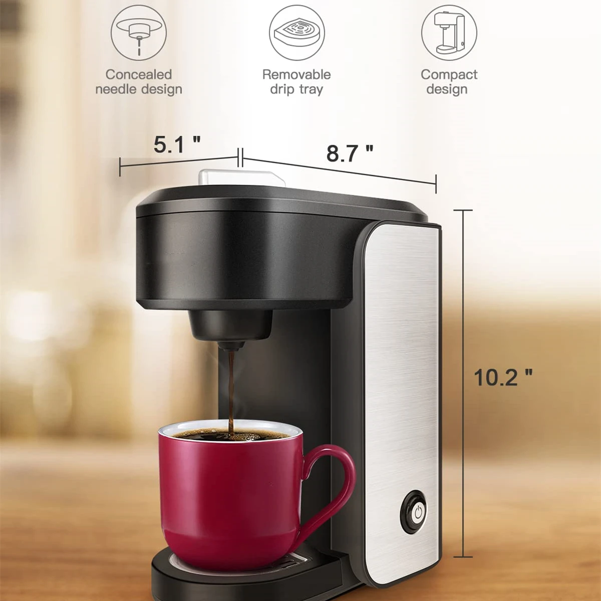 New Small Single Serve Capsule Brewer Compatible Coffee Maker Machine For K Cup