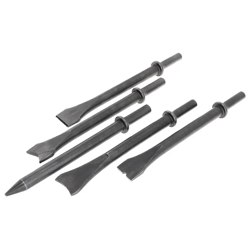 【Big Deal】5Pcs/Lot Accessories Hard Steel Solid Long Air Chisel Impact Head Support Pneumatic Tool For Cutting / Rusting Removal