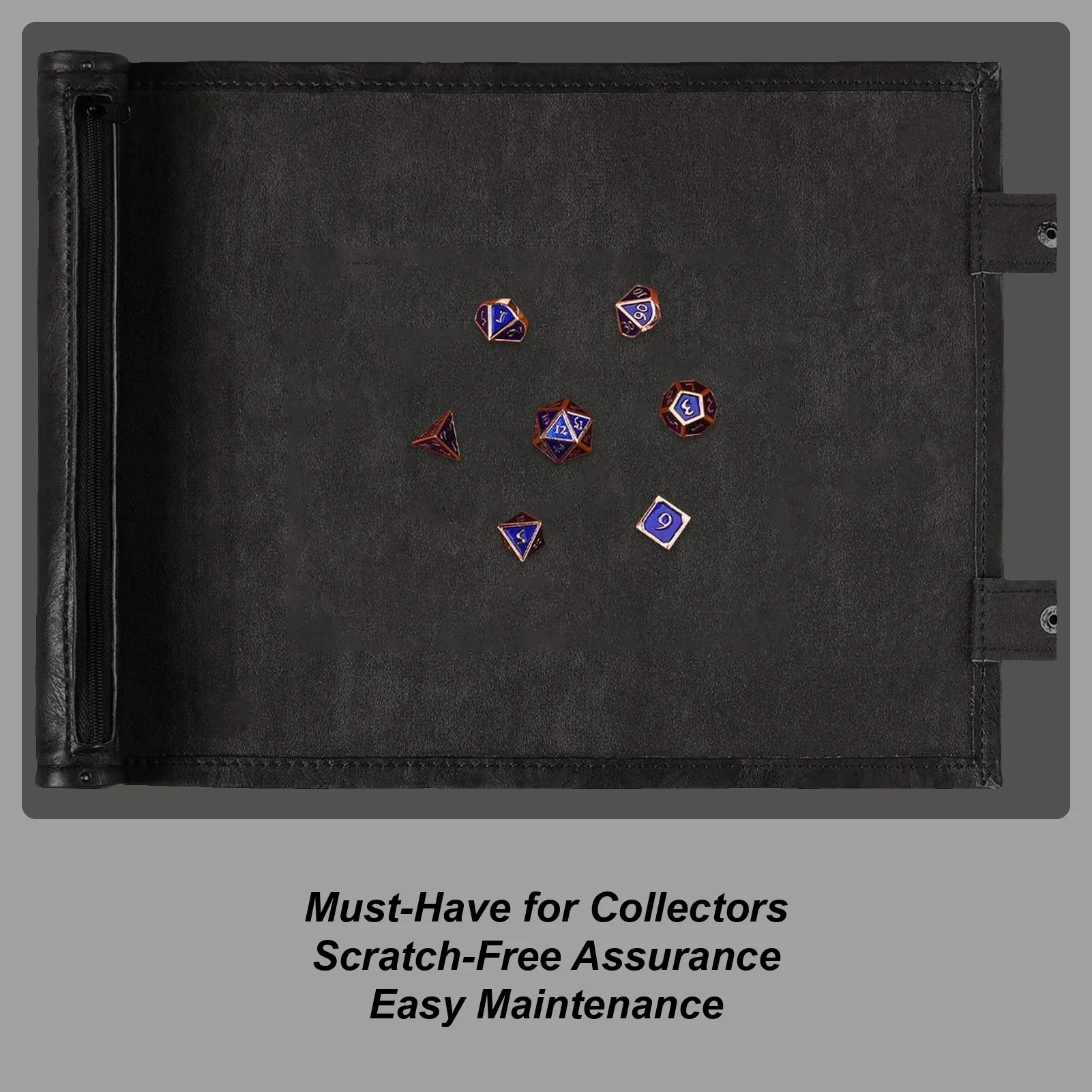 

Dice Rolling Tray PU Leather Folding Portable Storage Dice Storage Mat Game Tray For Gamers Enthusiasts Board Games Home Daily