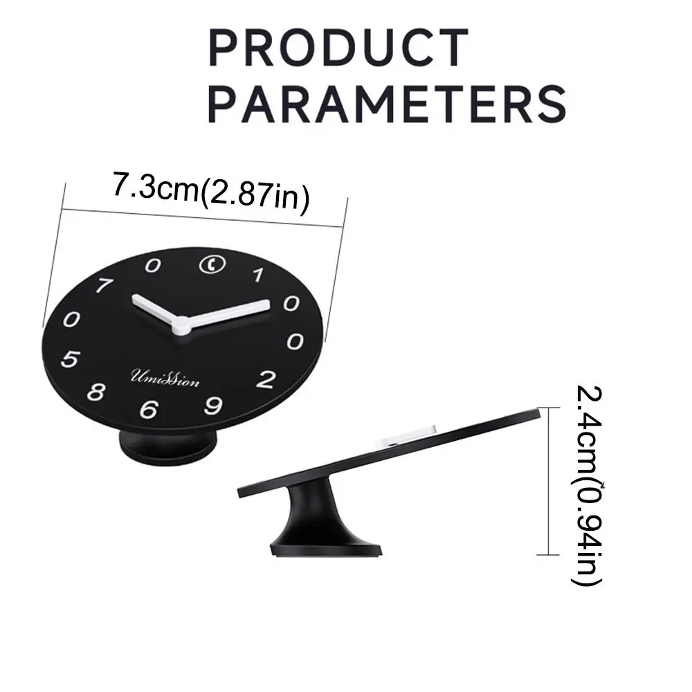 クリエイティブ一時的な駐車カード時計の形再利用可能な電話番号プレート黒/白パークストップサイン車の一時停止標識