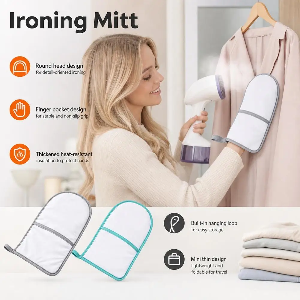 Ironing Gloves for Clothes Steamers Hand Held Ironing Pad Sleeve Anti Heat Garment Steamer Ironing Gloves Steaming Mitt