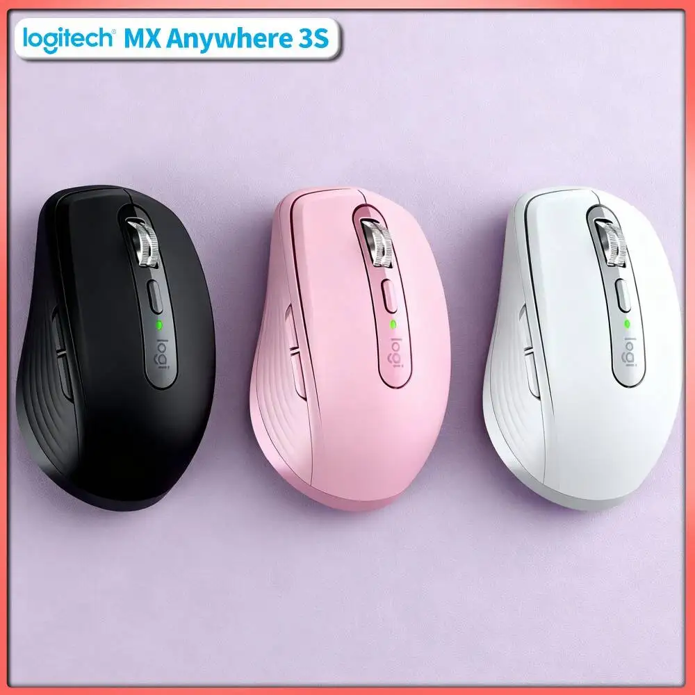 Ergonomic Wireless MX Anywhere 3S - 8K DPI, MagSpeed Wheel, Anti-Slip, Great for Caf & Customer Taste Consult