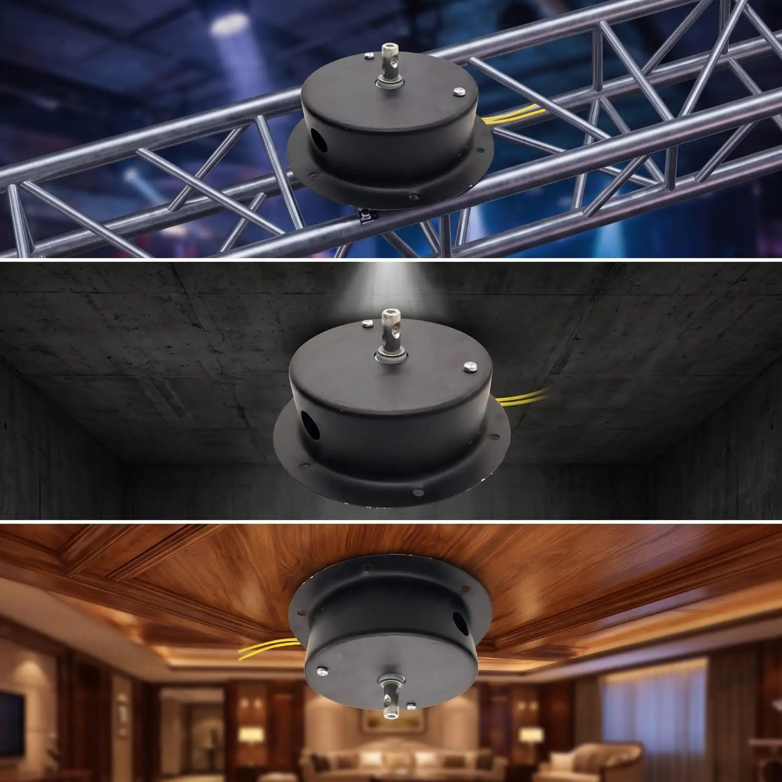 Rotator Motor for Stage Light Hanging Decor 110V Compact Drive Unit with Mounting Flange and Wire Wires for Entertainment Use
