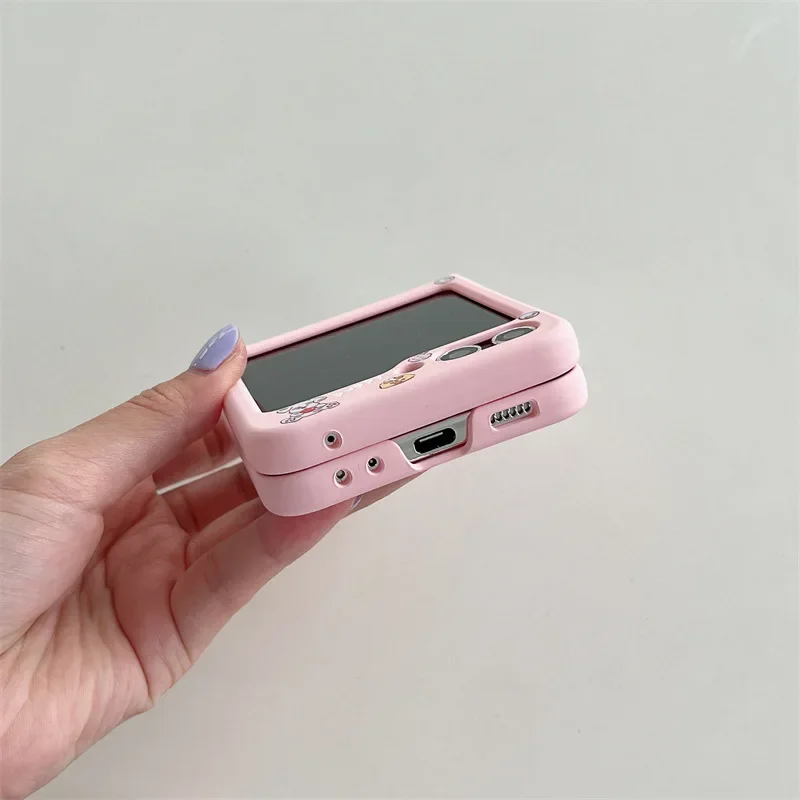 Funda de teléfono de perro de baño para Samsung Galaxy Z Flip 3 Z Flip 4 Z Flip 5 Hard PC Back Cover para ZFlip5 Case Shell