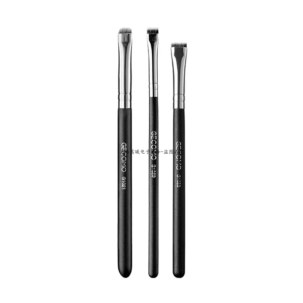 Brocha plana para maquillaje de ojos, 1/2/3 piezas, delineador de ojos, mezcla de cejas, belleza, pelo de nailon suave, 3 estilos para elegir