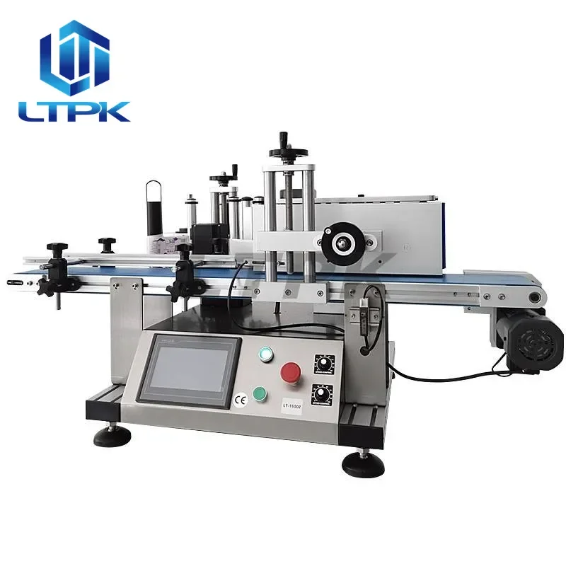 

LT-150 Tabletop Water Beverage Milk Shampoo Detergent Lotion Cream Oil PET Plastic Round Bottle Labeling Machines