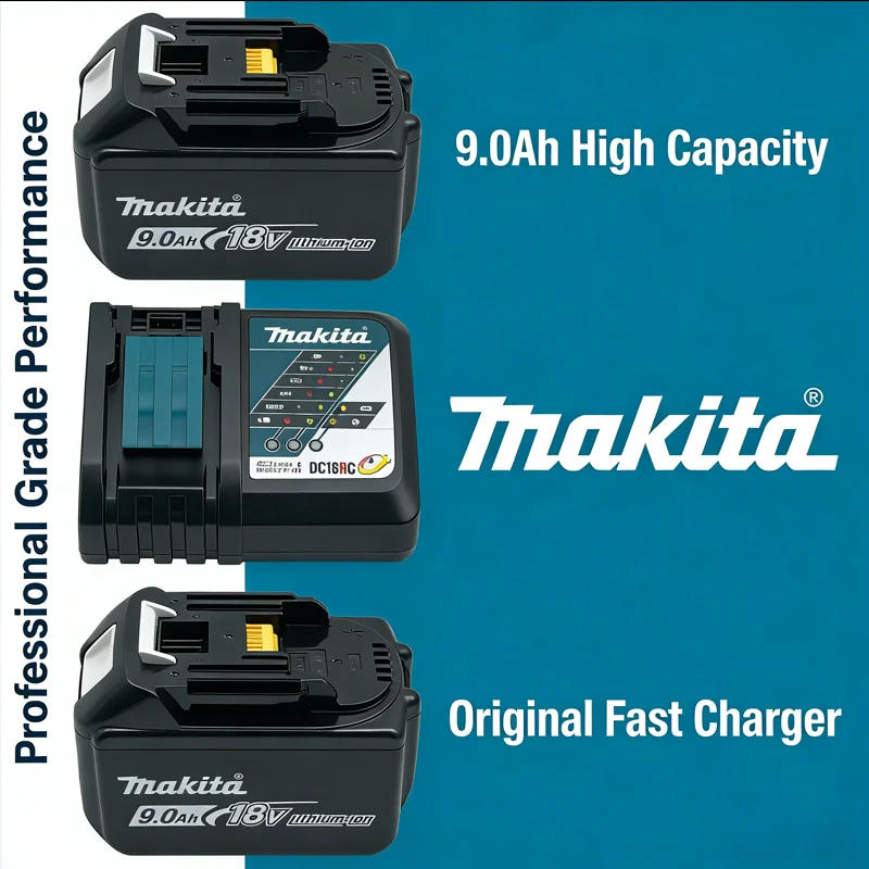 

In 2026 Makita Original 18V 6000mAh 9000mAh Rechargeable Li-ion Battery with LED Indicator for Cordless Power Tool High Capacity