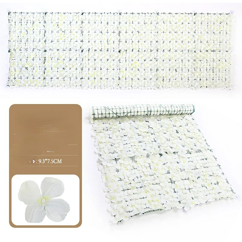 

10pcs Artificial Roll Up Flower Wall Panel Fence Plants Ceiling Garden Balcony Courtyard Decoration Wedding Row Backdrops Props
