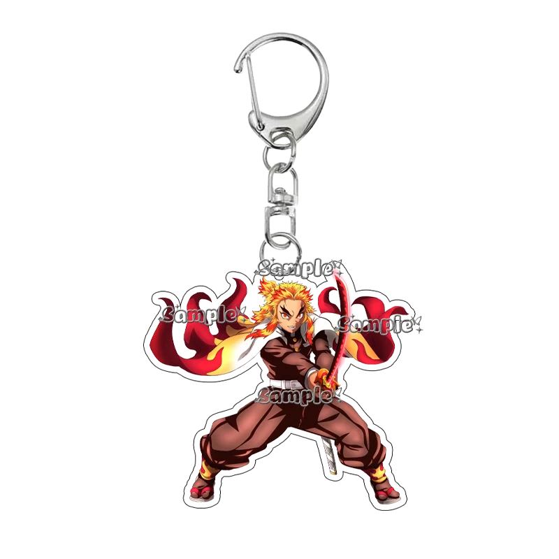 Anime Zenitsu Rengoku Keychain Acrylic Accessory
