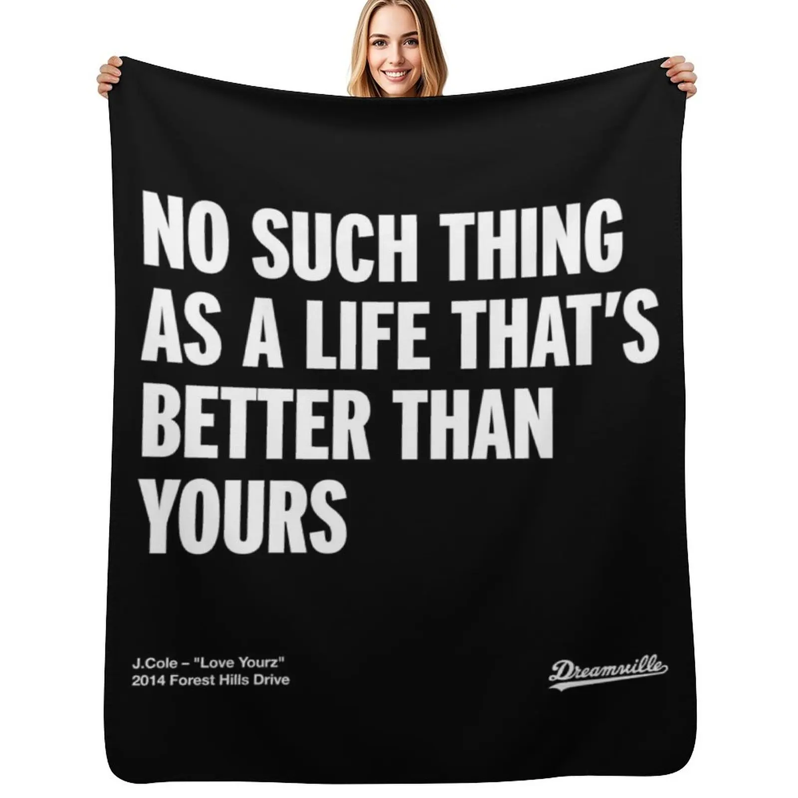 J Cole a?? Love Yourz (2014 Forest Hills Drive) Throw Blanket Shaggy Furry Soft Blanket for Bedroom Living Room