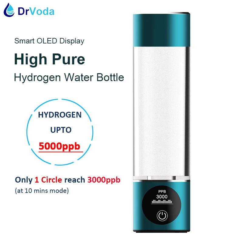 2022 New High Concentration 5000 ppb Hydrogen Water Generator Bottle 7 Layers Dual Chamber Electrode Technology H8 H2 Maker