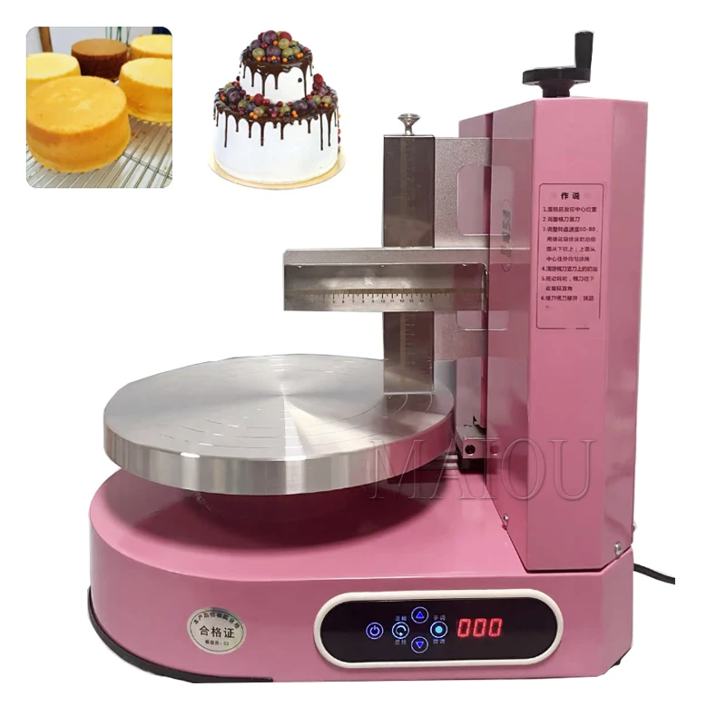 Bakery Equipment Birthday Cake Automatic Decorating Cream Depositor Smoother Frosting Coating Icing Spreading Machine