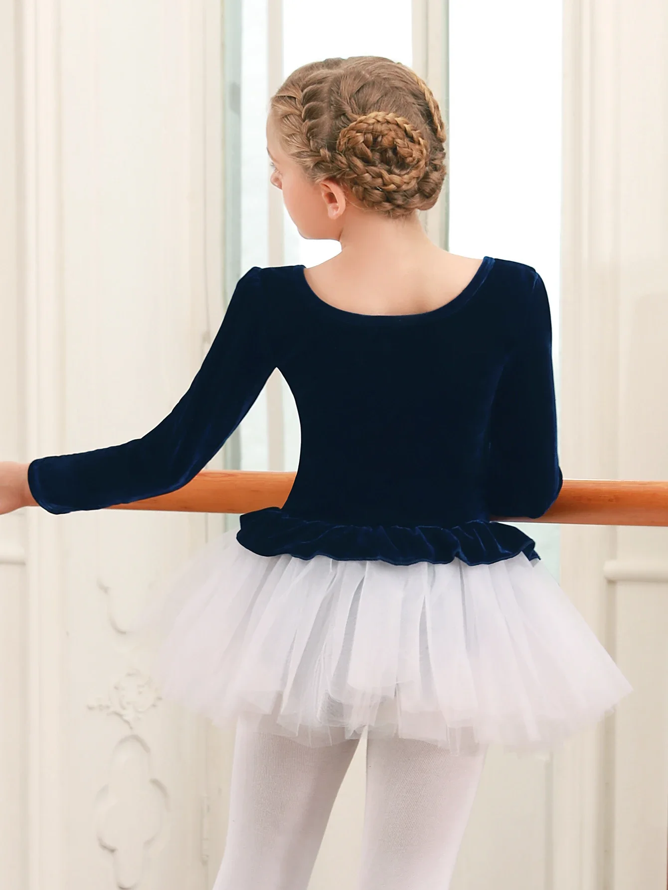 ثياب الباليه للفتيات الصغيرات، فستان رقص سميك الزغب، تنورة تول لراقصة الباليه، ملابس ممارسة الرقص، ملابس الأداء