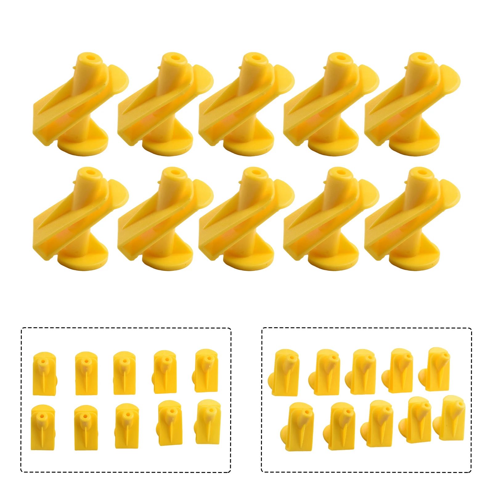 FOR Underbody Fastening Cladding Clips 10 Engine Floor Guard K331 Parts Plasti Replacement Yellow 10pcs