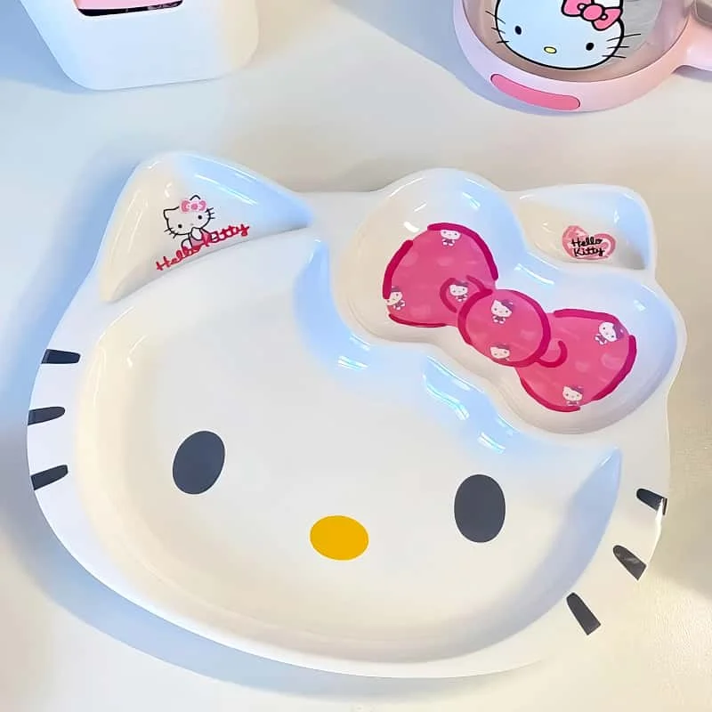 Hello kitty Home plate Cartoon cute and exquisite creative Print Dumplings plate Snacks and desserts fruit plate Wholesale
