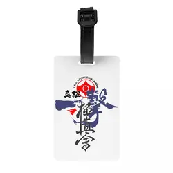 Kyokushi etiqueta de equipaje de Karate personalizada, Maleta de artes marciales, cubierta de privacidad, etiqueta de identificación