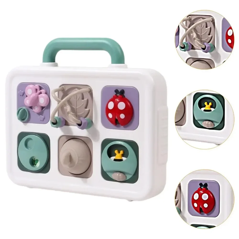 Tablica Manipulacyjna dla Maluchów Sensoryczna Tablica Edukacyjna Zabawki Antystresowe Wielofunkcyjna Tablica Podróżna Rozwijająca Motorykę Małą Zabawka Edukacyjna dla Dzieci