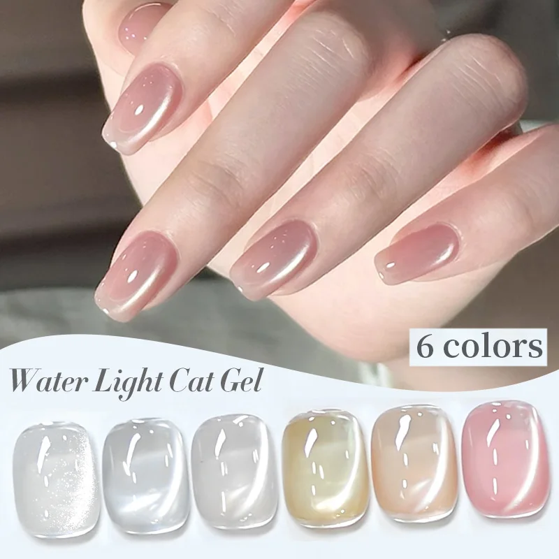 BORN PRETTY 10ml Pink Water Light Cat Magnetic Gel Glass Jelly Color Clear Nude Semi Permanent Soak Off UV LED Varnish Manicure