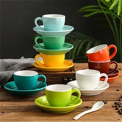 Colorful Ceramic Coffee Cup 75ml Small Mini Espresso Mug Afternoon Tea Dessert Tea Cup Cute Cafe Mug Birthday Gift Home Decor