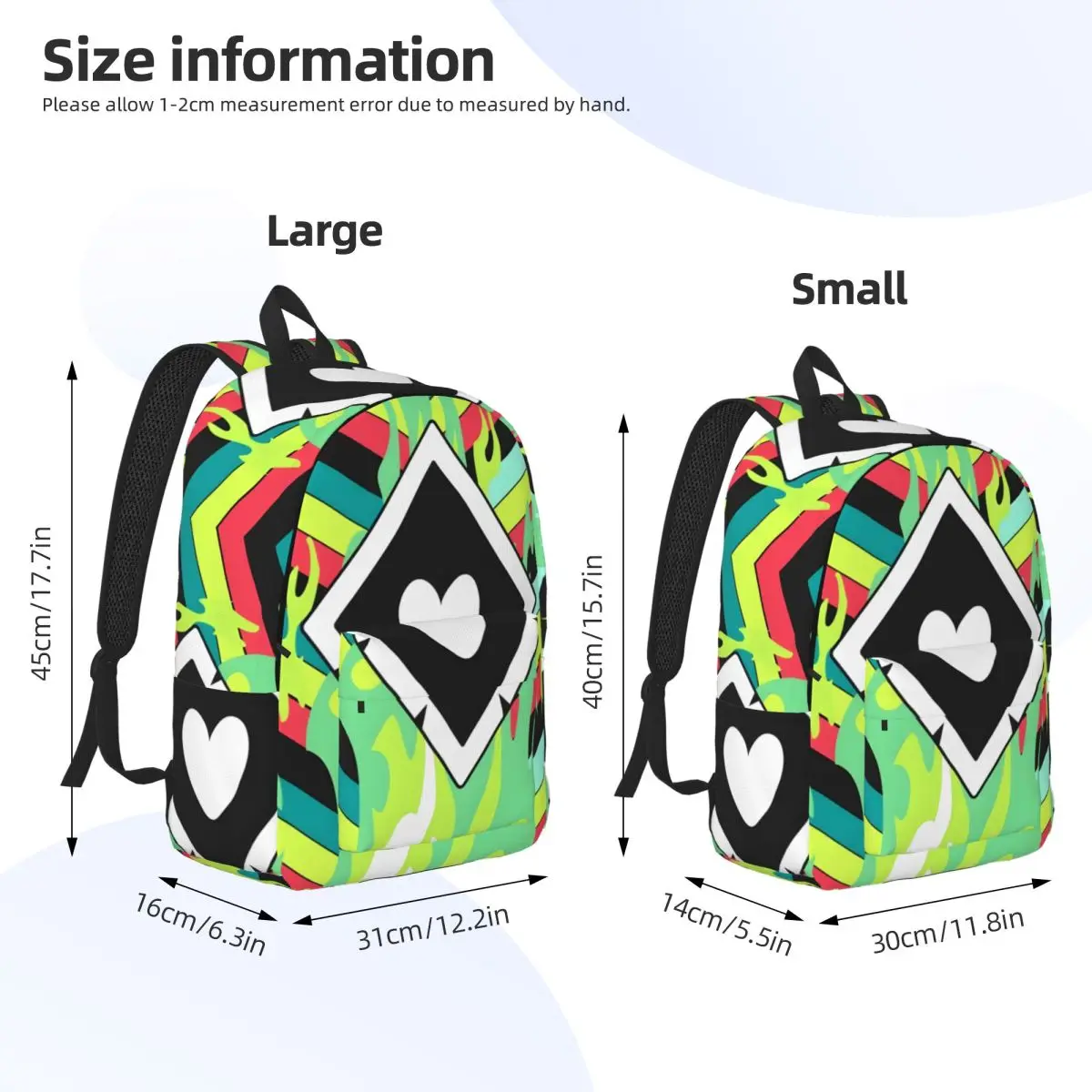 Harajuku Design Fizzarolli Duffle Daypack Travel Multi Compartment H-Helluva Boss Female Schoolbag Birthday Gift