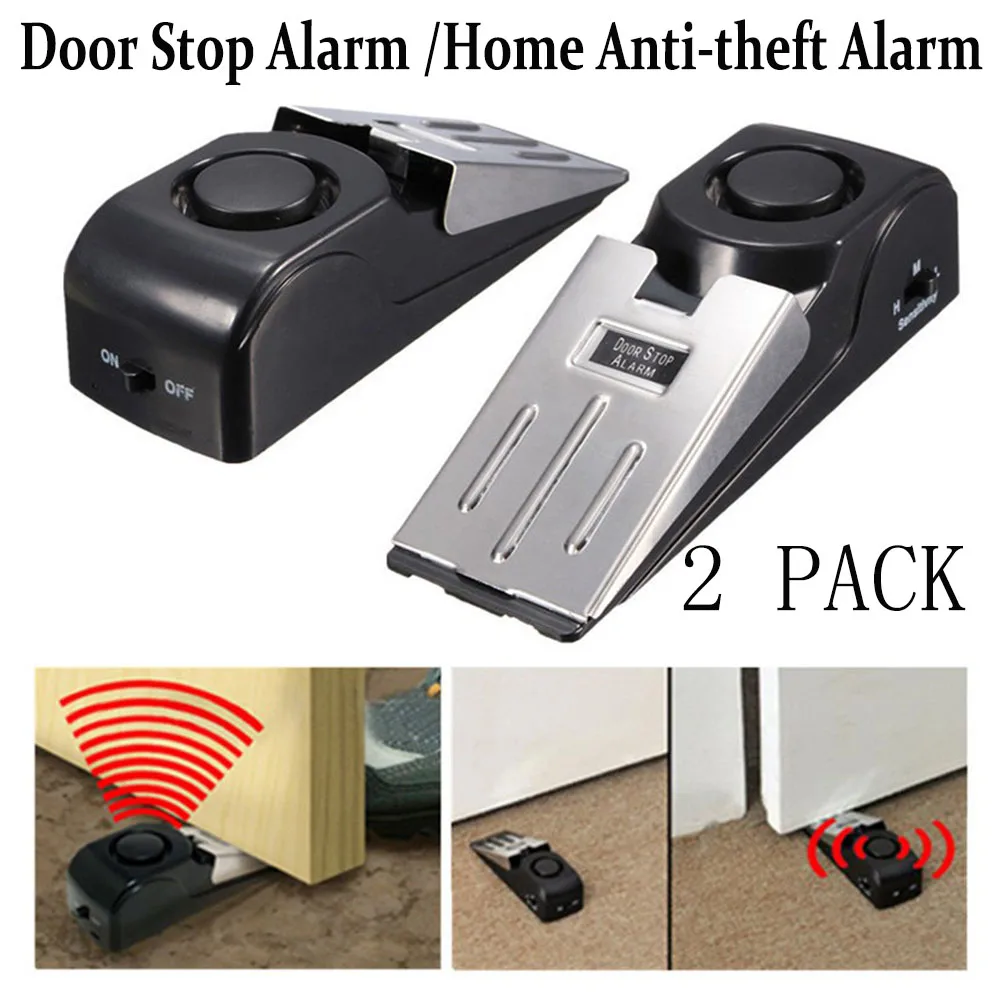 

1/2/3 шт., противоугонная система охранной остановки, домашняя беспроводная сигнализация, дверной блок, блокирующий домашний клиновой стопор, в форме предохранителя